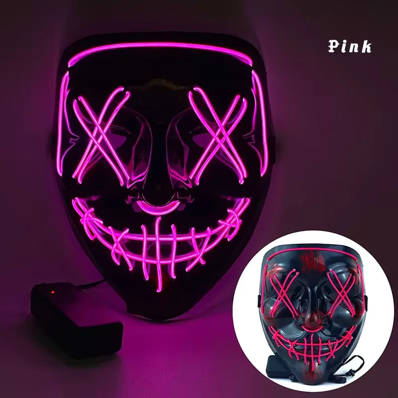 LED Dual Color Glowing Masks Halloween