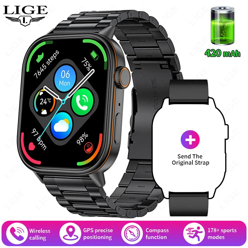 LIGE HD Smartwatch 2.01¨HD