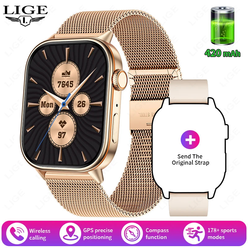 LIGE HD Smartwatch 2.01¨HD