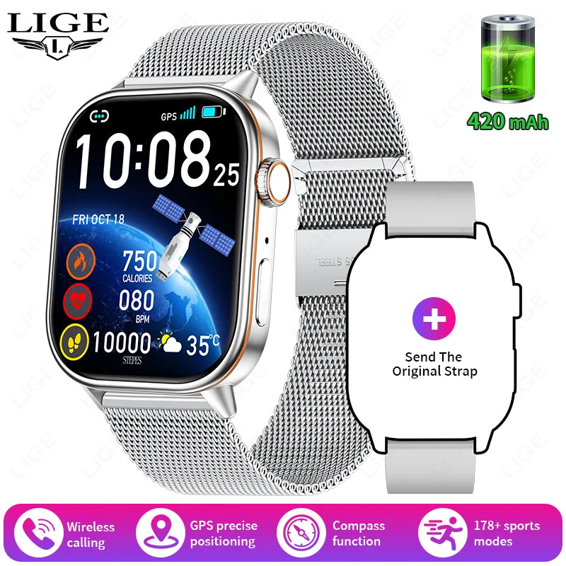LIGE HD Smartwatch 2.01¨HD