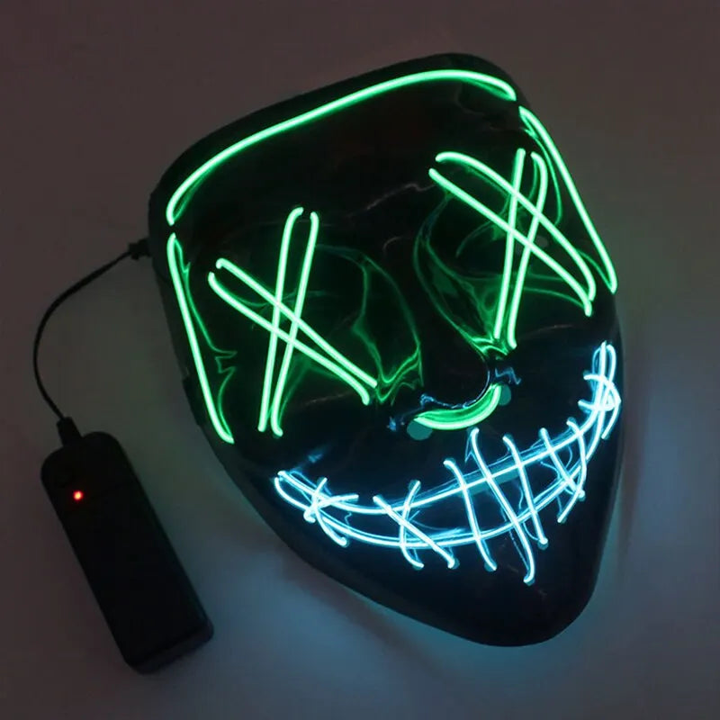 LED Dual Color Glowing Masks Halloween