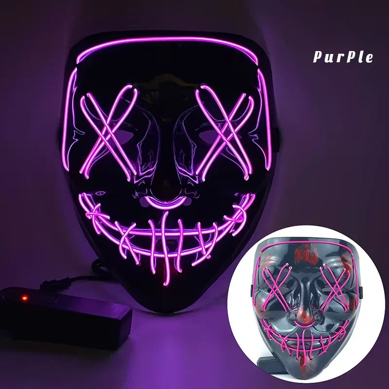 LED Dual Color Glowing Masks Halloween