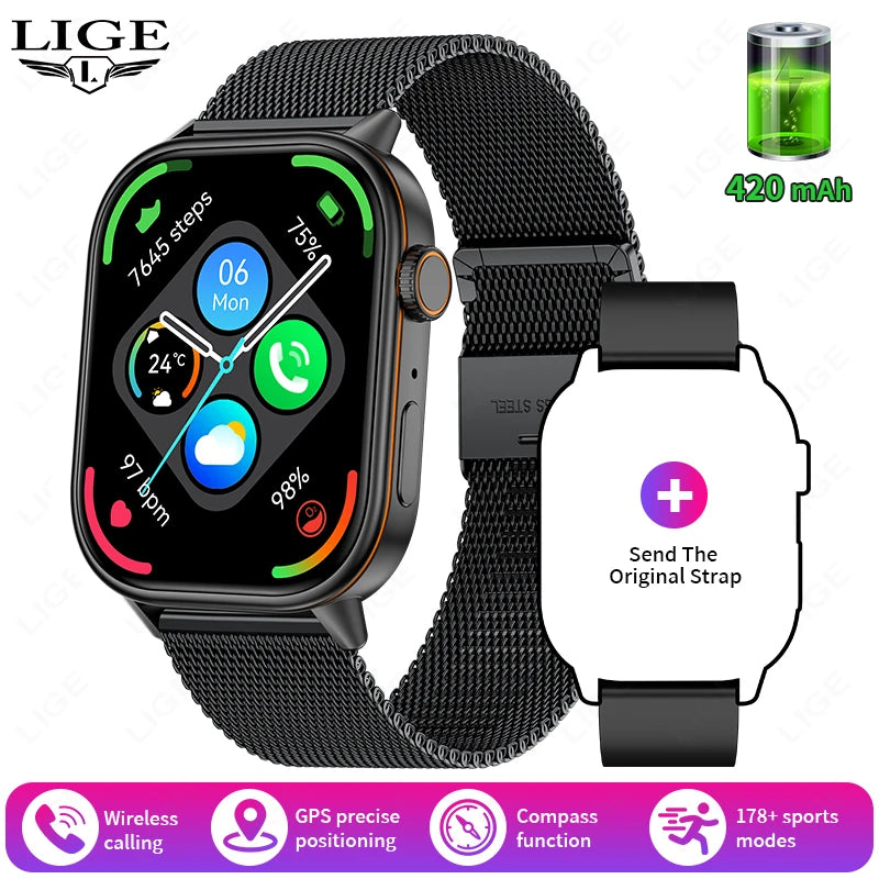 LIGE HD Smartwatch 2.01¨HD