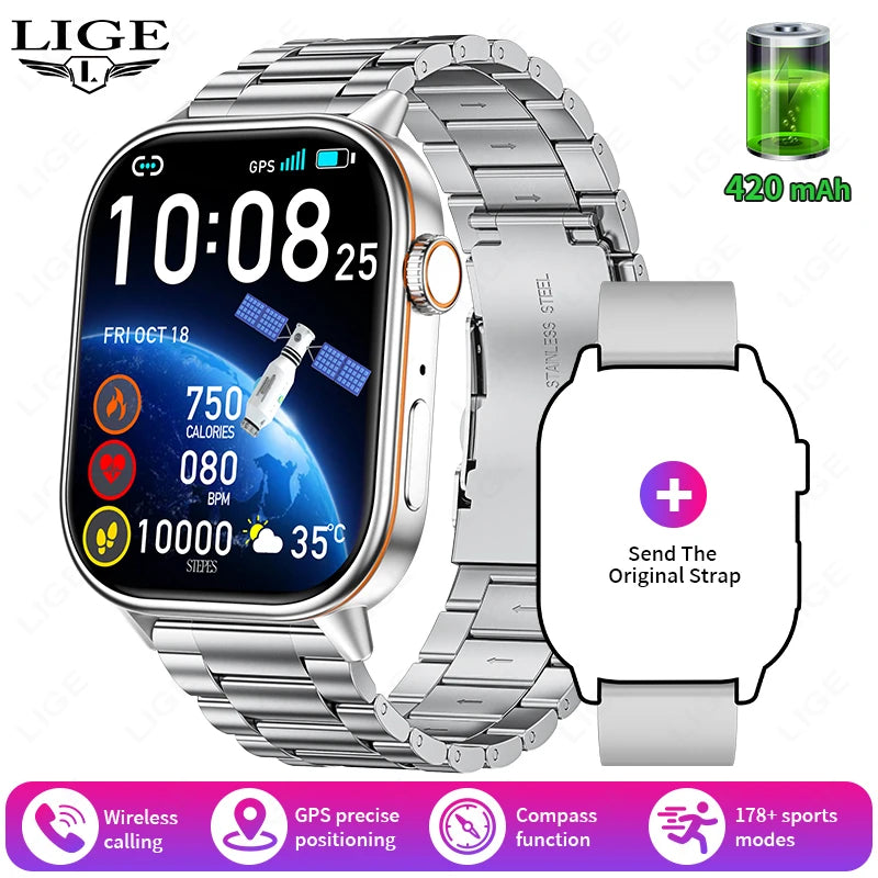 LIGE HD Smartwatch 2.01¨HD