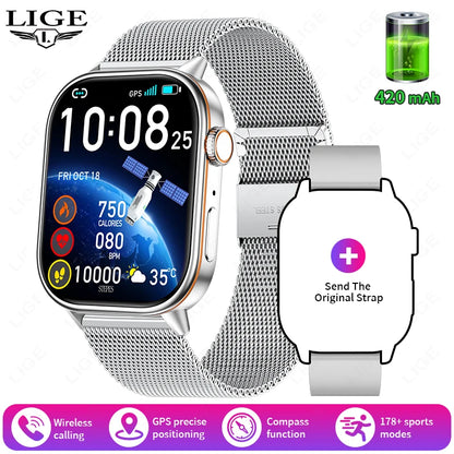 LIGE HD Smartwatch 2.01¨HD