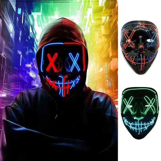 LED Dual Color Glowing Masks Halloween