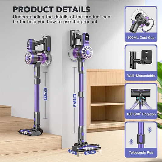 Rayfurn V07 500W 60kpa Wireless Handheld Vacuum Cleaners